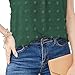Womens Swiss Dot Tank Tops 2024 Summer V Neck Dressy Casual Shirt Sleeveless Blouse Solid Basic Vest Camisole (Dark Green,Large)