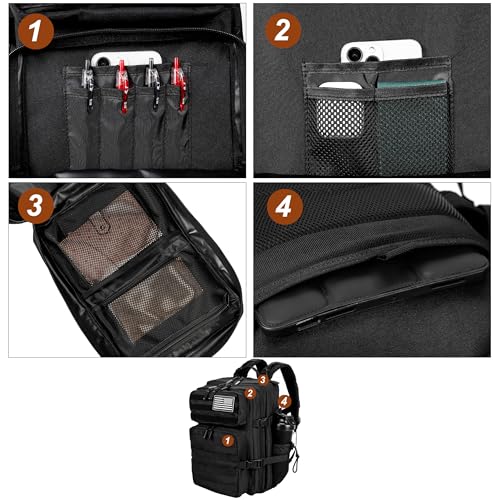 Image of LHI Tactical Military Backpack for Men and Women 25L /35L Army Assault Pack Bag Small Rucksack with Bottle Holder