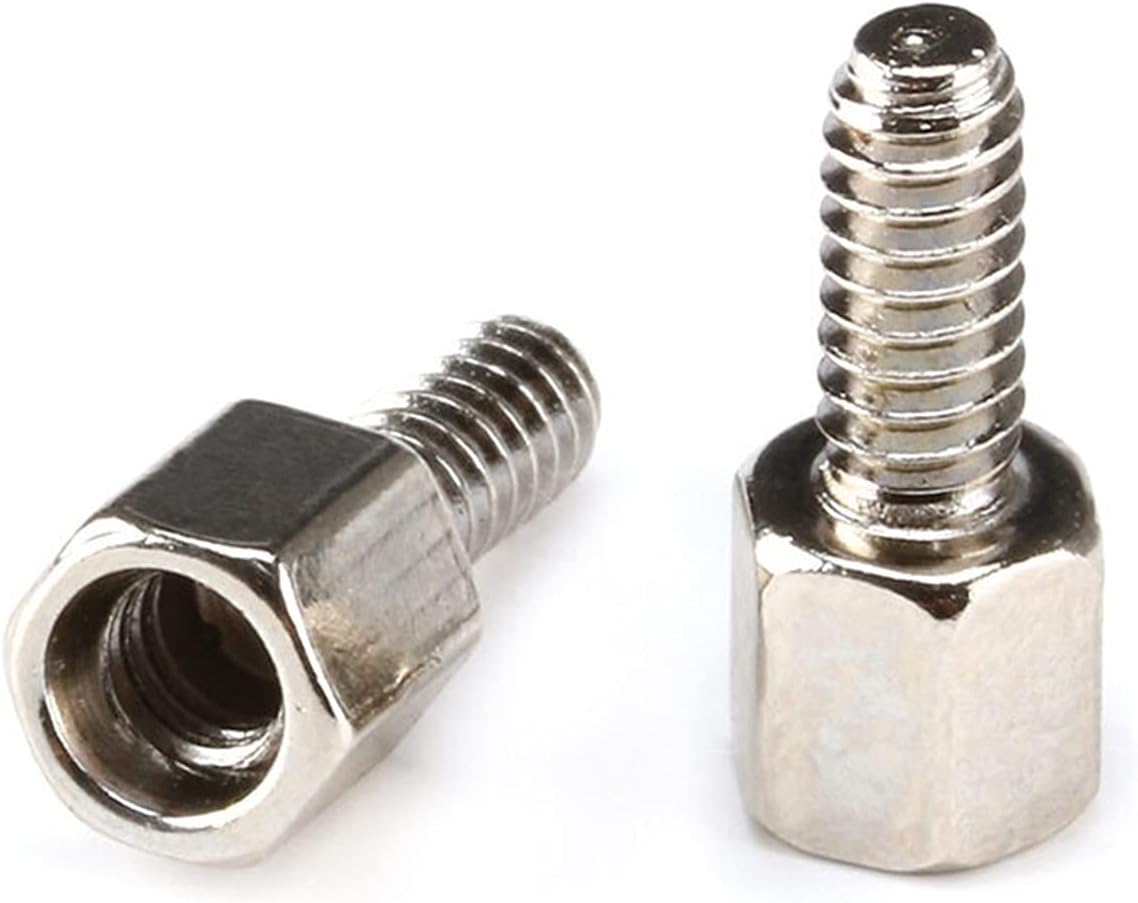 5+7MM Hex Head Spacing Screws and Nut 5MM+7MM for D-Sub VGA DB9 DB15 DB25 RS232 COM Serial Connector Small Tools (Color : Hexagon Screw, Size : 100pcs)