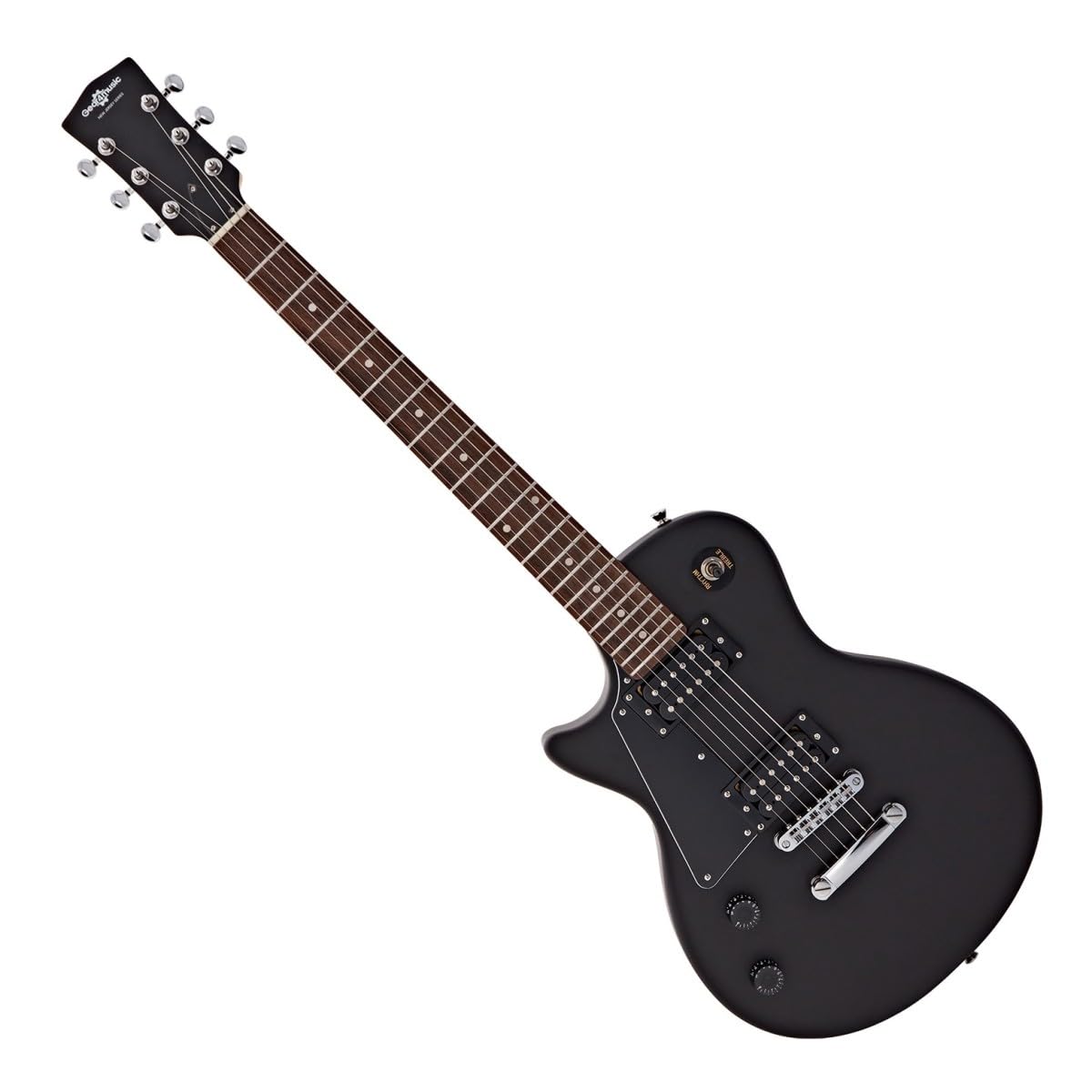 Chitarra Elettrica per Mancini New Jersey di Gear4music, Nero | Estetica e Suoni Rock Classici, Manico Comodo e Corpo Leggero, Pickup Humbucker Doppi, Ideale per Principianti