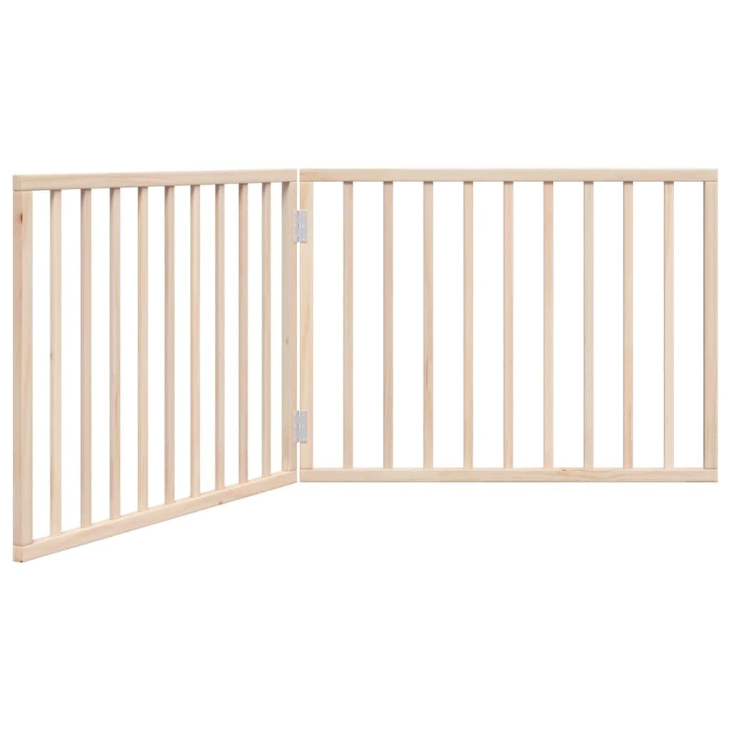 vidaXL Cancelletto per cani pieghevole 2 pannelli 160 cm in legno di pioppo