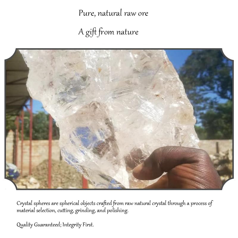 NIBHZ Bola de Cristal de Cuarzo Transparente Natural – Bolas de meditación con Esfera de Cristal de Cuarzo Transparente para brujería y Bolas Decorativas,75mm