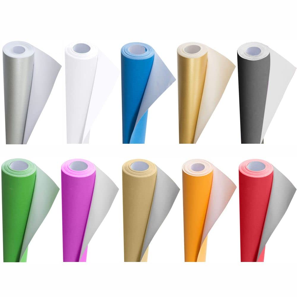 3 Ace Crafts (Pack of 10) Poster Paper Roll (Assorted) Approx 76cm x 10m for Gift Wrapping, Craft, Packing, Parcel, Party Decoration, Table Runner, School Notice โ image 1