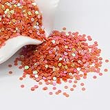 Paillettes 1mm 2mm 3mm Cercle Dot Forme Pvc Plat Paillettes Lâches Paillettes Parti Artisanat Nail Arts Décoration De Mariage Confettis 10g-AB orange, 3mm Dot 10g