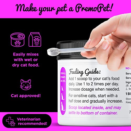 image for Premo Probiotic PROBIOTIC for Cats – 120 Servings - Premo Pet – Di