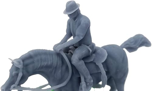 Miniatura 5 de Outland Models Scenery Miniature Western Cowboy w Horse Figura Set 1:48 O Escala