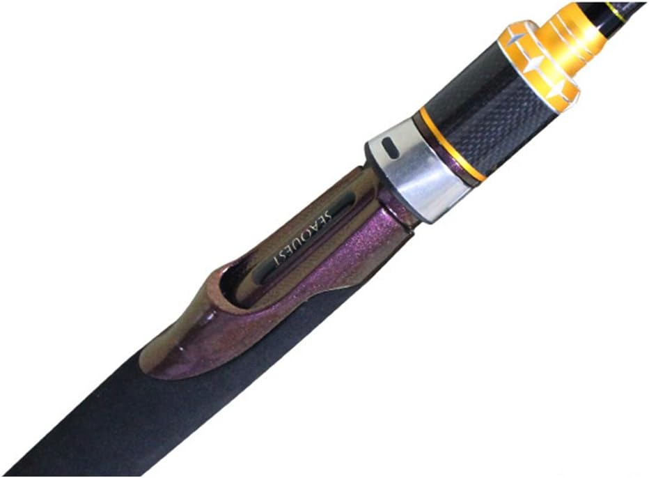 Seaquest Sea Surf Casting Fishing Rod Carbon Spinning "Hunting Shark Trout Fiber Fishing Rod 2.4 M Purple