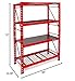 CRAFTSMAN 2-Shelf 3-Foot Tall Stackable Tool Chest Depth Storage Rack, 2-Pack, Red