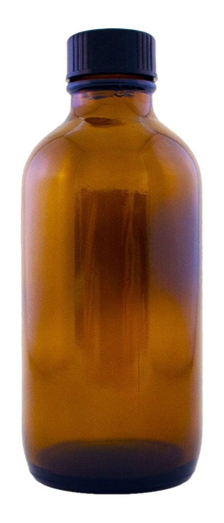 Premium Vials B27-36 Boston Round Glass Bottle with Cap, 4 oz Capacity, Clear (Pack of 36)