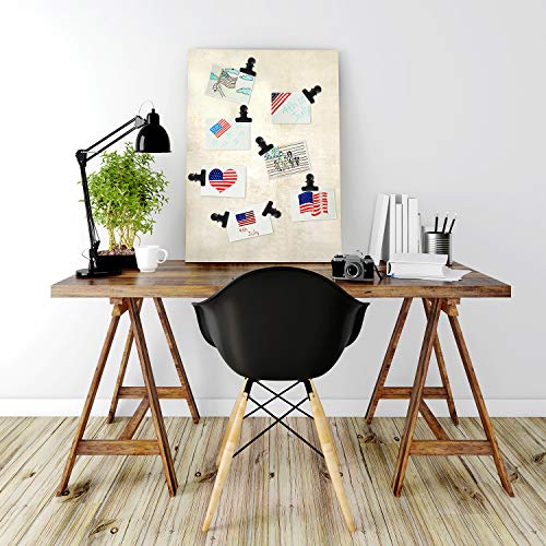 30 Pieces Push Pins Clips, Bulldog Clips With Thumb Tacks For School Artworks Projects On Cork Board, Photos Documents On Bulletin Board, No Holes For The Paper On Cubicle Walls (Black) #TOP6