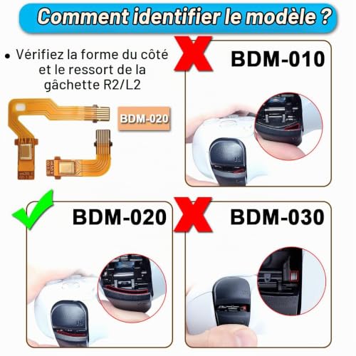 ZHUROUPU Câble flexible de microphone PS5 pour Playstation 5 – BDM-020 – Câble ruban – Haut-parleur pour manette PS5 (2 paires) – vue 3