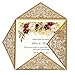 Doris Home wedding invitations wedding invites invitations cards wedding invitations kit Square Gold Laser-cut Lace Flower Pattern Invitation, 1 piece,CW520_GO