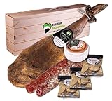 Lote Gourmet Empresa Navidad La Siberia – Jamón Ibérico de Cebo 7,5 kg aprox. - Queso Torta de la Serena Premio 2024 - Chorizo y Salchichón Ibéricos | Cesta Regalo Corporativa Premium Extremadura