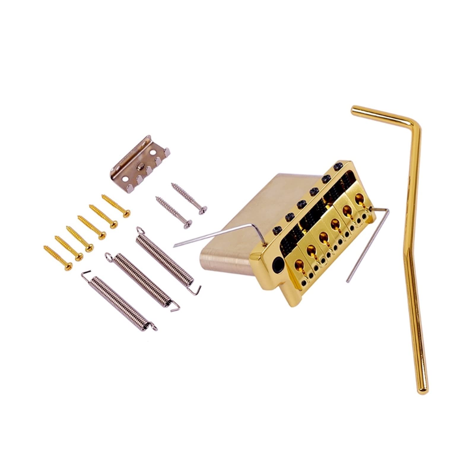 Parti di ricambio chitarra 6 Corde Sella Gold Guitar Guitar Guitar Bridge Single Tremolo System Set