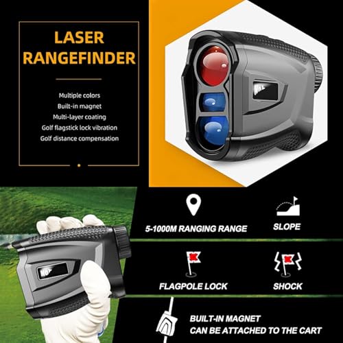 Customize what you need Premium Golf Laser Rangefinder - 600m Range Finder for Golf & Hunting with Flag Acquisition, Vibration, and Fast Focus System, 6.5X Magnification(Black) - Image 3