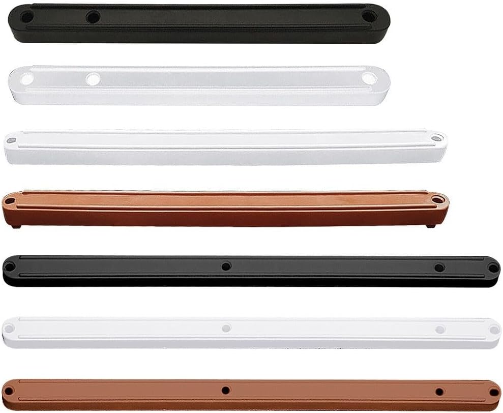 10 Pack Plastic Drawer Slides Replacement Draw Rail Runners Smooth Quiet Cabinet Hardware for Home Improvement Furniture Drawers(Black-180mm)