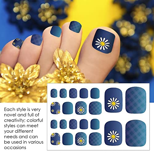 Toe Nail Art Stickers Stickers Womens Self Adhesive Polish Nail Waterproof Wraps Toe Nail Stickers Daisy Cherry Blossoms Stripe Diy Nail Stickers #TOP3
