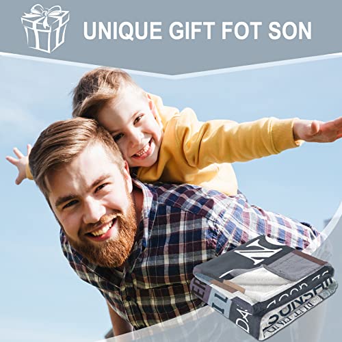 Pozevan Gifts For Son Blanket - Son Gifts From Mom - Gifts For Adult Son - To My Son Gift - Son Birthday Graduation Gift Ideas - Soft Flannel Throw Blanket Gift For Son 60" X 50" #TOP4