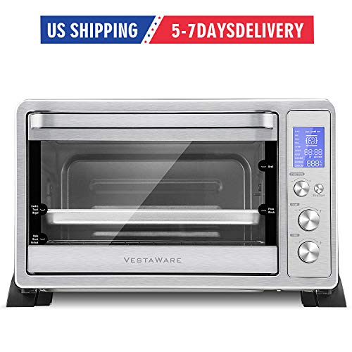 Toaster Oven, Vestaware Convection Oven Toaster Countertop with Toast Pizza Rotisserie Bake Broil