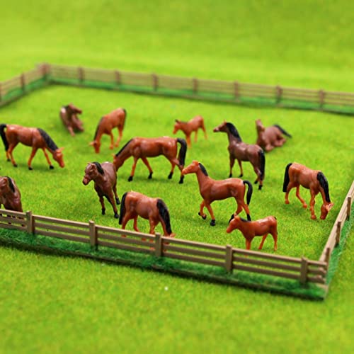 Tierfigur, Lebenszyklus-Figuren, 1:87, gut bemalt, Pferde, Modell, Landschaft, Bauernhof, Tiere, 30 Stück – Bild 6