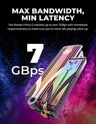 Image of SABRENT Rocket 4 Plus-G 4TB M.2 PCIe Gen4 NVMe Internal Advanced Gaming SSD - 7300MB /s (SB-RKTG-4TB)