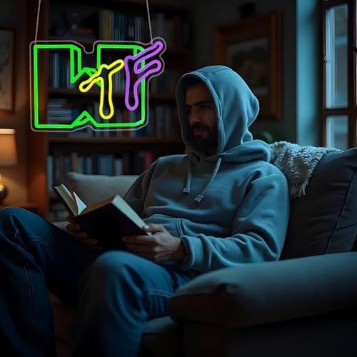 Image of Neon Sign, HSJNJKFU Neon Signs for Wall Decor Led Beer Bar Signs for Man Cave Room Decor Gift Light Up Sign USB Powered