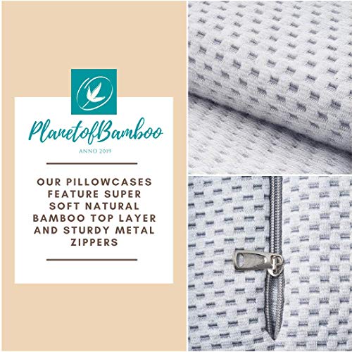 Planetofbamboo Bamboo Replacement Wedge Pillow Cover (24 X 24 X 10) With Zipper - Sweat-Absorbent, Moisture-Wicking, Odor-Free Wedge Pillow Case – Gray #TOP1