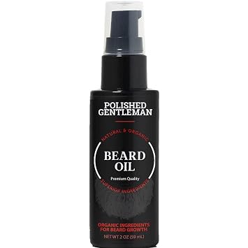 Beard Growth Oil for Men with Cedarwood and Tea Tree Oil - Easy Beard Dispenser and Pump for Mens Beard Care - Sulfate Free Beard Softener - Thickening Beard Exfoliator for Men 2oz - Made in USA