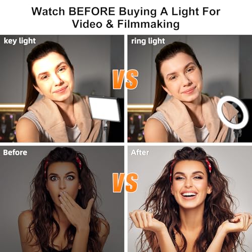 Upgrade 10.5" Ring Light with Tripod Stand & Phone Holder Desk, Evershop Ringlight Laptop Video Conference Calls Streaming Circle Halo Light CRI>95 for Youtube, Zoom,Filming, Makeup, Webcam, Computer - Image 2