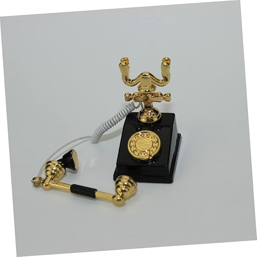 Miniatura 5 de Ciieeo 2 unids aleación para accesorios de teléfono delicados decoración retro teléfonos escritorio de oficina decorativo durable miniatura europeo
