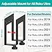 tiebutie Adjustable Wall Mount for All Roku Ultra Holders - Metal Holder for Roku Ultra Mount with Remote Holder Designed with Optional Mounting Methods for Space Saving