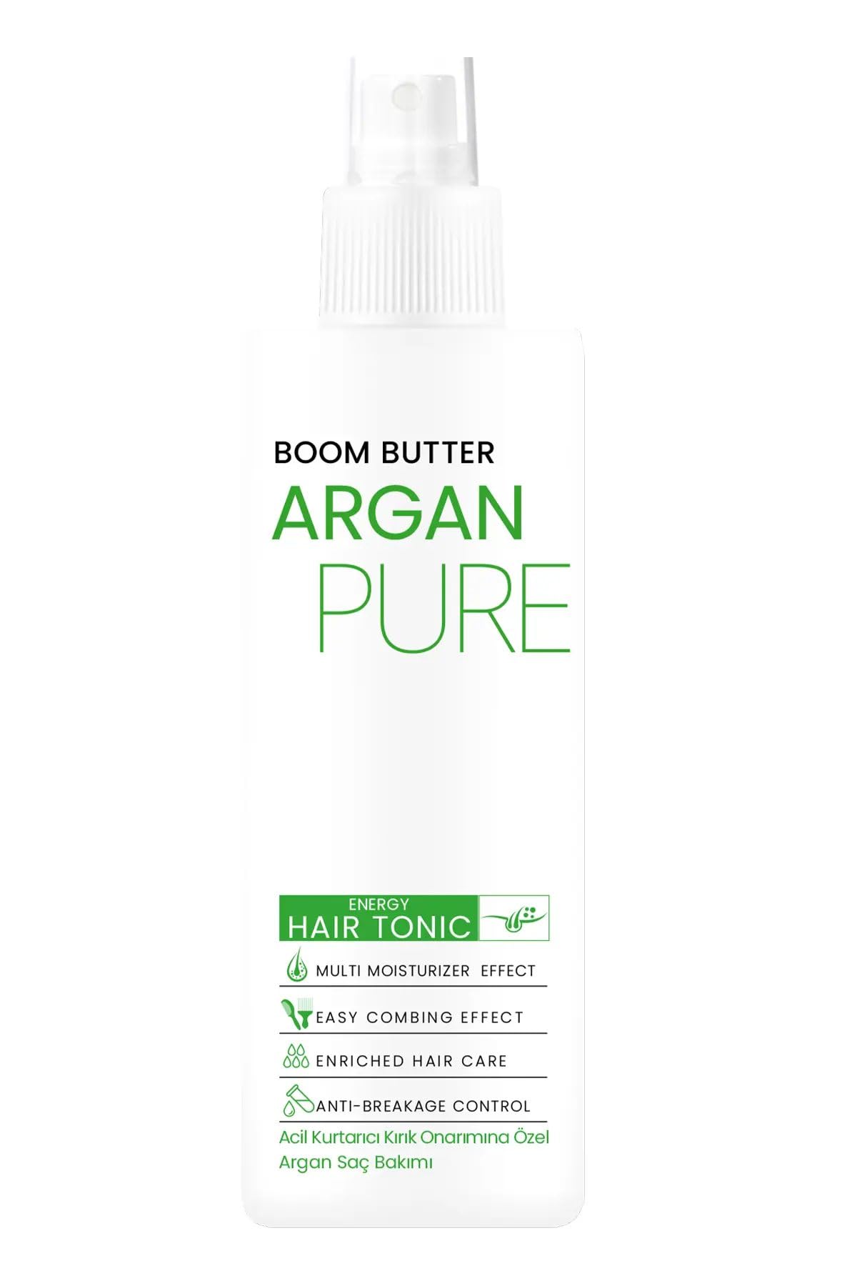 BOOM BUTTER Acil Kurtarma Energy Argan Pure Saç Toniği 150ML