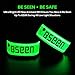 BSEEN Light Up Armbands - 2 Pack Elastic LED Armband, Reflective Running Gear Sport Wristbands, Glow in The Dark Arm Bands for Runners, Joggers, Pet Owners, Cyclists (Green-Version 2)