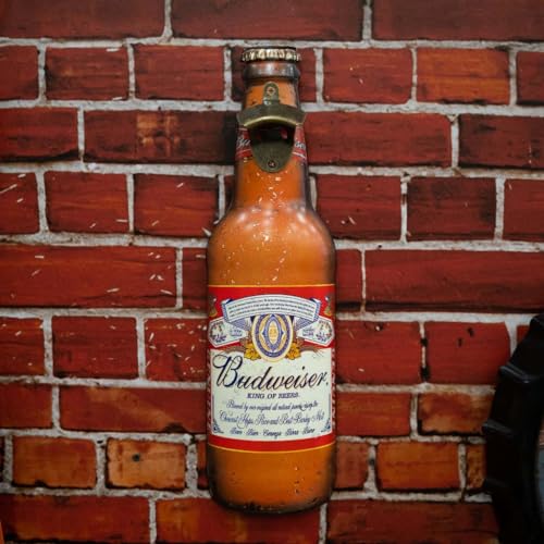 Image of Metal Bottle and Can Opener Bud w eser Beer Bottle Opener Wall Mount