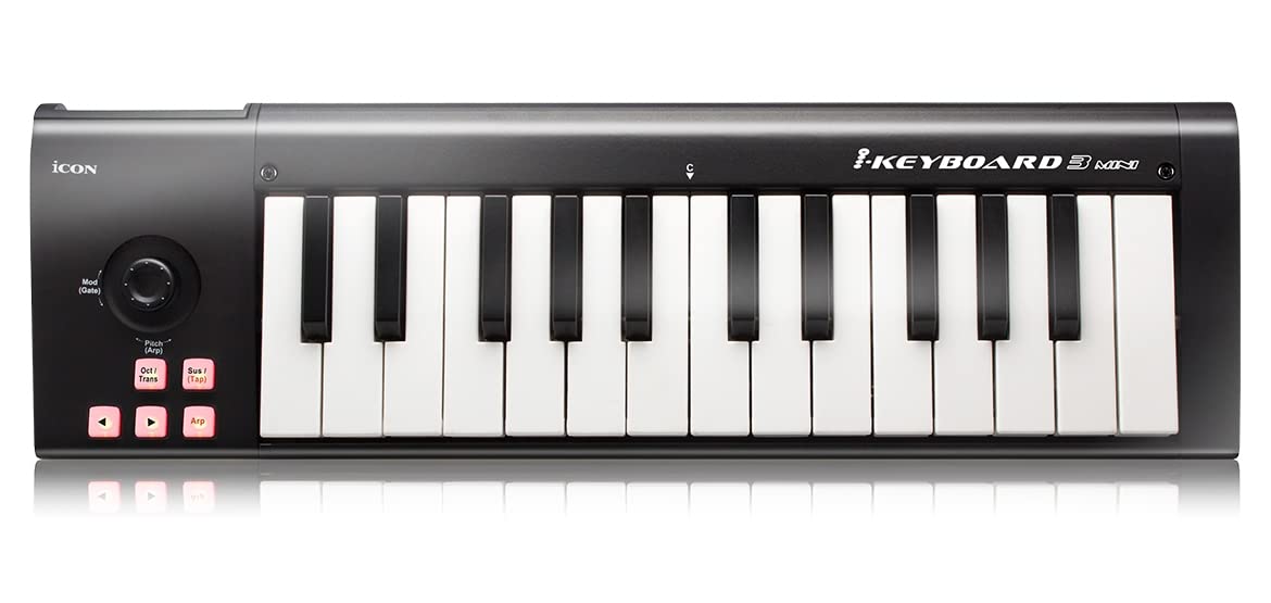 iCon iKeyboard 3 Mini USB MIDI Controlador Teclado