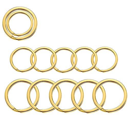 Key Rings for Keychain Car Keys Dog Tag Ring Crafts Golden 12Pics