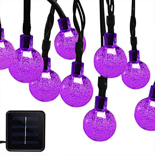 Berocia Butterfly Solar String Lights Outdoor Garden Waterproof Red Decorative Fairy Lights 12 LED for for Patio Yard Tree Lawn Party Christmas