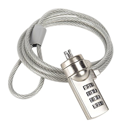 I3C Combination Cable Lock for Laptop 4ft Made of Galvanized Wire Rope 4 Digital Combination