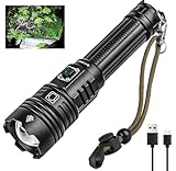 Skylla Zaklamp, led, oplaadbaar, zeer helder, 3000 lumen, 5 modi, waterdicht, handlamp voor outdoor, camping, wandelen en noodgevallen