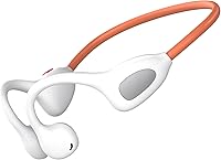 Acjohtin Open Ear Bone Conduction Headphones Bluetooth 6.1 Wireless IPX6 Waterproof Sport Earbuds for Running Cycling (White)