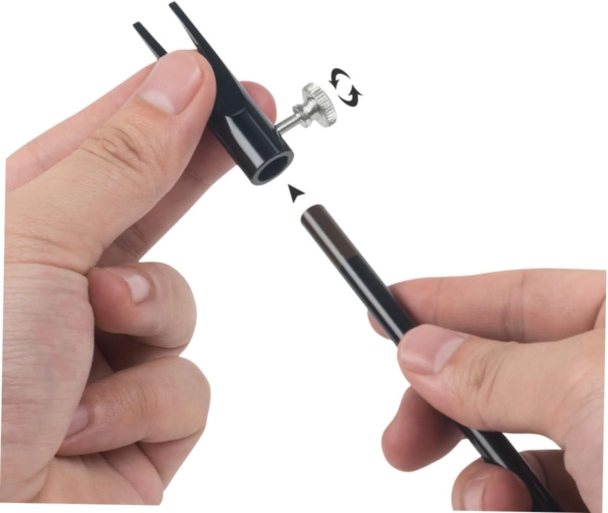 Beavorty 2pcs Mechanical Pencil Sharpener U-Shaped Slots Eyebrow Pencil Sharpener Makeup Brow