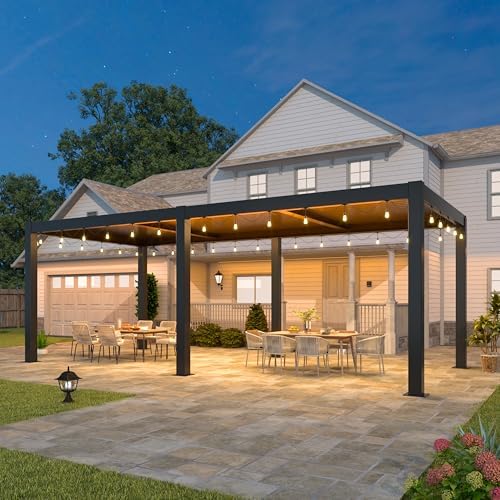 LVUYOYO Outdoor Louvered Pergola 10