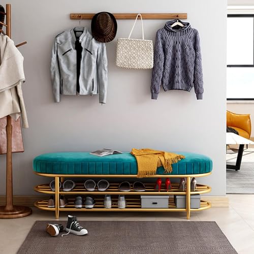 Meuble à chaussures 60cm avec banc rembourré pour entrée moderne - 3