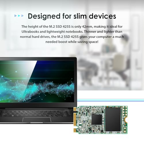 Image of Transcend 1TB M.2 SSD 425S SATA III 6Gb /s M.2 2242 42mm SSD SLC caching and LDPC ECC Mechanism Read /Write Speed up to 550 /500 MB /s - TS1TMTS425S
