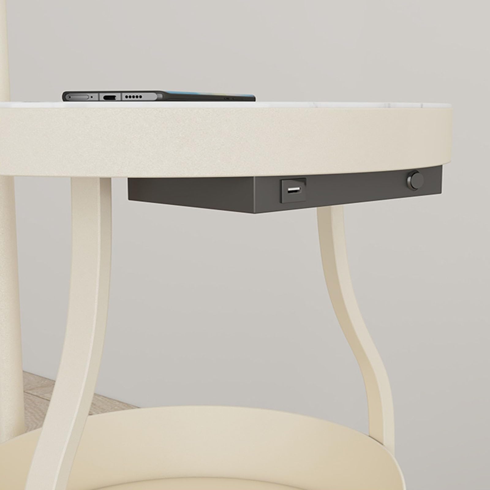 Luminaires Tischleuchte, Beistelltisch, für Schlafzimmer, Wohnzimmer, Büro (schwarz)