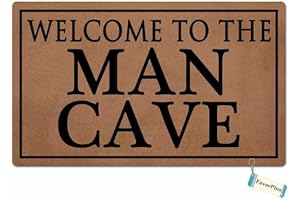 FavorPlus Welcome to The Man Cave Door Mat: Your Man Cave Haven's Perfect Entrance Accessory