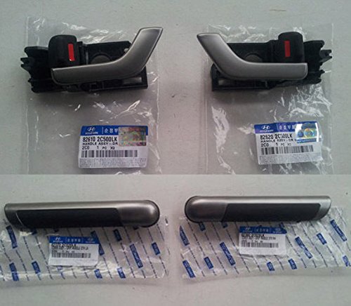 Hyundai Motors OEM Genuine Inside Door Handle Catch + Grip 4-pc Set for 01 02 03 04 05 06 07 08 09 Hyundai Tiburon Coupe (Tuscani)