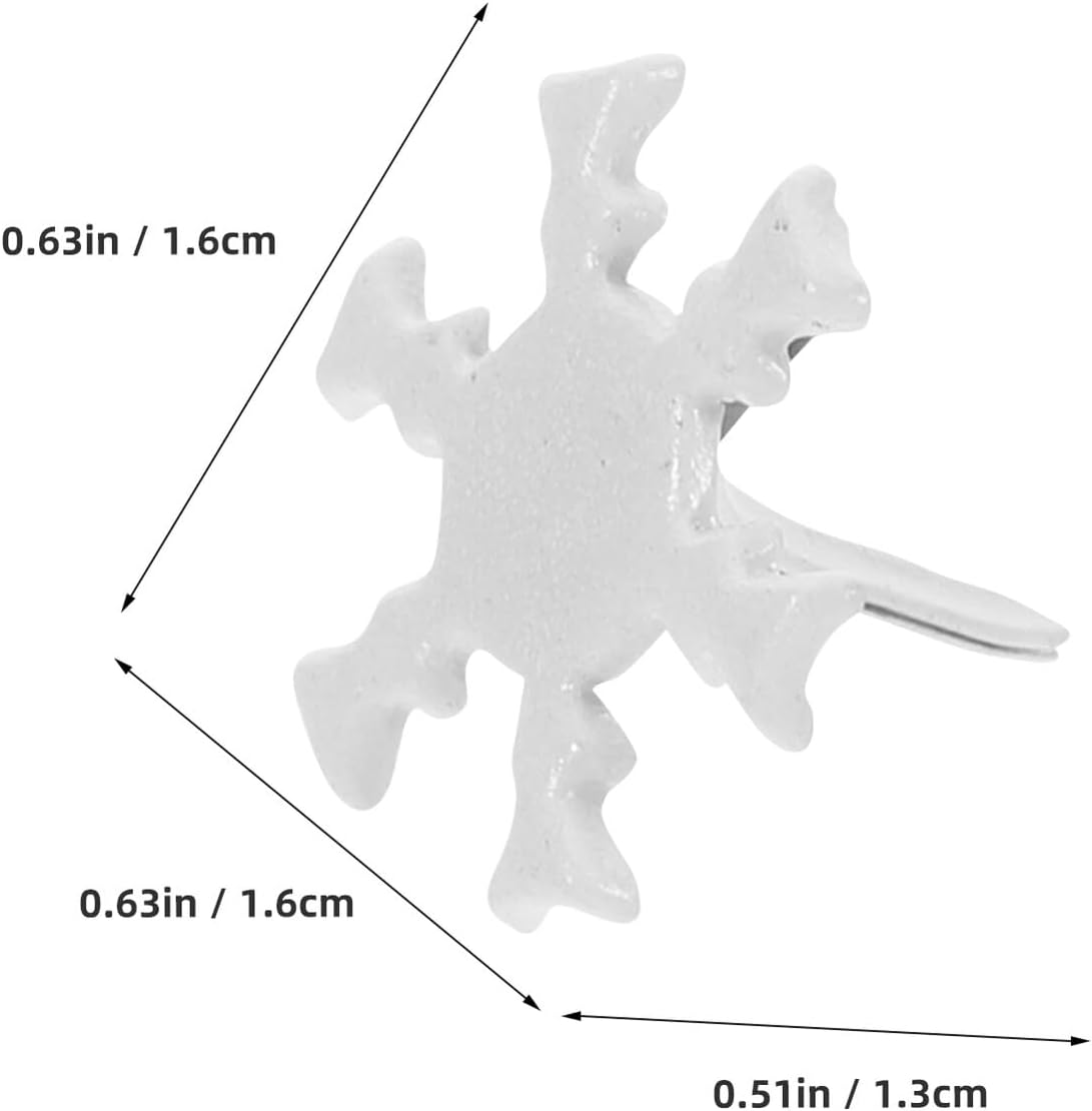ULTECHNOVO 300pcs Mini Snowflake Metal Brads 2-Prong Paper Fasteners for DIY Crafts Scrapbooking and Christmas Card Making