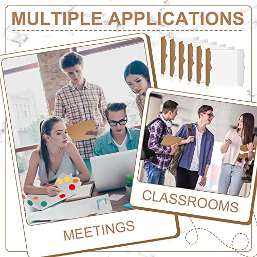 Glenmal 6 Pcs Trifold Presentation Board 12 X 20 Inch White Trifold Poster Board With 32 Poster Boards Shapes 4 Sheet Self Adhesive Presentation Science Subtitles For School Meeting Photo Exhibition #TOP2