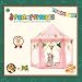 Debug Princess Tent Kids Play Tent Teepee Girls Toys Children Castle Games House with Star String Lights and Party Flags for Indoor/Outdoor Fun - 55" x 55